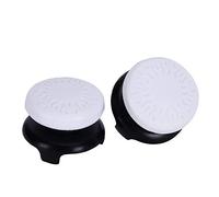 LIYJTK PS5 Thumb Grips, 2Pcs Thumbstick Soft Silicone Cover Grip Stick Joystick Controller Gamepad Key Cover (White)
