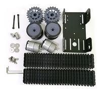 LIYJTK Robot Tank Crawler Chassis DIY Kit High-Speed Mobile Platform for Arduino (Silver)