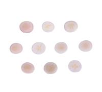 LIYJTK Rune Stones Set Polished Healing Witches Runes Multipurpose for Divination Meditation, 10pcs (Pink)