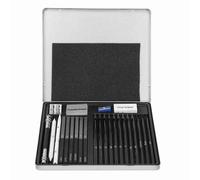 LIYJTK Sketch Pencil Set 32Pcs Art Supplies Iron Storage Box Beginner Painting Tool for Various Drawings
