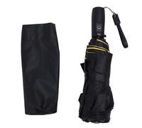 LIYJTK Sun Umbrella with Built in Fan Black Yellow | USB Rechargeable Portable Cooling UPF Protection Foldable Golf Outdoor Use Safety Netting Summer Windproof Shade
