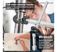 LIYJTK TELESCOPING Basin Wrench Adjustable 3/8'' to 1-1/4'' JAW Capacity TUB Drain Remover Sink Plumber Tool Set for Home Professionals