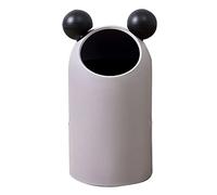 LIYJTK Trash Can Inclined Opening Large Capacity Modern Look Thickened Garbage Bin (Gray)
