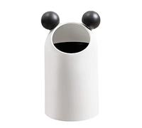 LIYJTK Trash Can Inclined Opening Large Capacity Modern Look Thickened Garbage Bin (White)