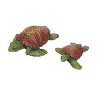 LIYJTK Turtle Statues Resin UV Resistant Coating Cute Figurine Gardens Courtyard Decoration