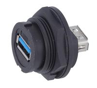 LIYJTK USB 3.0 Water Proof 16 Cores Connector Card Buckle Type Female USB 3.0 Panel Mount Socket Communicating Adapter for High-Speed Data Transfer