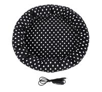LIYJTK USB Heated Pet Pad Electric Warming Mat 3 Temperature Levels Black Dot Type for Small Cats Dogs
