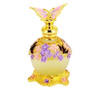LIYJTK Vintage Butterfly Flower Perfume Bottles Refillable 25ML Glass Decorative Perfume Bottles Empty Essential Oil Bottle Empty Perfume Container Scent Bottles for Girls Women Travel Ladies