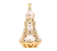 LIYJTK VINTAGE PERFUME BOTTLE VERSATILE MIDDLE EASTERN STYLE FOR ELEGANT DECORATION ZINC ALLOY (Gold White)