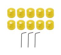 LIYJTK Volume Tone Dome Knobs Plastic Control Electric Guitar Bass Parts Accessories with Hex Wrenches (GD88 Yellow)