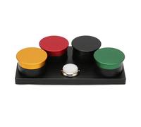 LIYJTK Watch Oiler Dish with Cover Aluminum Alloy Ceramic 4 Dish Watchmakers Oiler Dishes Cups Stand