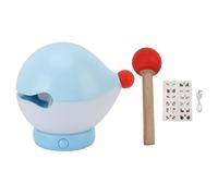 LIYJTK Wooden Fish Night Light Rechargeable Cordless Dimmable Cute Stickers 3 Level Brightness Bedside Lamp (Blue)