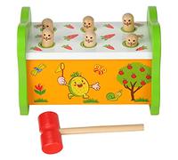 LIYJTK Wooden Pounding Hammering Toys Desktop Hitting Gopher Educational Puzzle Toy for Kids Parent-child Interactive Beech Hammer Gopher Toy