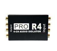 liyoe 4-Way Lotus AV Audio Isolator Eliminates Current Sound Audio Common Ground Isolator Filter Aluminum Alloy 1 Piece