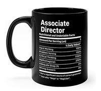 LiYoHoEU Associate Director Mug Gifts 11oz Black Ceramic Coffee Cup Associate Director Facts Mug