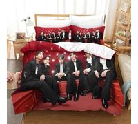 Liyoky BTS Duvet Cover Sets 3 PCS Hotel Quality Quilt Cover Bed Sets Bed Covers with Pillowcases with Zipper Closure Ultra Soft Anti Allergic Microfiber Double(200x200cm)