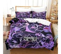 Liyoky Solo Leveling 3D Printed Duvet Cover Microfibre Soft Quilt Covers Bedding Sets with Pillowcase Easy Care Comforter Cover Hidden Zipper for Kids Boys Girls Super King（260x220cm）