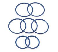 LIYU003 Car Bezel Knob Button Inner Covers, 7PC Vent Outlet Pushbutton Switches Vent Trim Rings Covers for C Class 2014-2021, GLC Class X253 C253 2015-2021, Blue