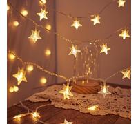 LiyuanQ Fairy Lights Plug in, 60 LED Star String Lights Mains Powered 8 Modes Waterproof Indoor Outdoor Lights for Bedroom Wedding Party Christmas Decoration (Warm White)