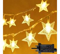 LiyuanQ Plug in LED String Lights,Mains Powered Star Christmas Lights 100 LED 33 feet 8 Modes Fairy Lighting for Girls Bedroom, Xmas Lights for Christmas Decoration Indoor Outdoor