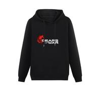 LIYUEJIUBA Gear of War Men's Black Hooded Unisex Sweatshirt XXL