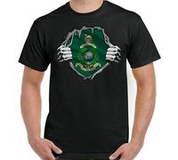 LIYUEJIUBA Royal Marine Commando Cap Badge Military Bootneck 40 42 43 45 47 30 T-Shirt Black Unisex Mens Tops Tee M
