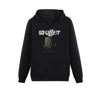 LIYUEJIUBA Skillet Victorious Men's Black Hooded Unisex Sweatshirt S