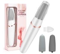 LIYUJSDZ Electric Foot File & Callus Remover, Professional Pedicure Tools for Dry, Calloused, Dead, Cracked and Hard Skin, Equipped with 2 Polishing Heads and 1 L Brush