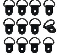 liyun 12 Pcs Tie Down Anchor, Metal Lashing D Rings Heavy Duty Van Hooks, Load Anchor for Cargo Safety in Trucks Camper Warehouse Boats Vans Trailers