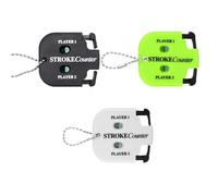 liyun 3 Pcs Golf Stroke Counter, Green Black White, Mini Golf Shot Clicker, Portable Score Keeper with Key Chain, for Outdoor Sport Games Competitions