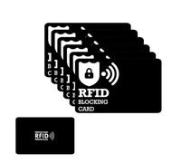 liyun RFID Blocking Cards, Ultra Thin Minimalist Safe Secure, Bank Credit Card Protector Anti Theft Force Field max for Contactless Wallets (6, Black)