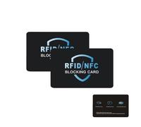 liyun RFID Blocking Cards, Ultra Thin Minimalist Safe Secure, Bank Credit Card Protector Anti Theft Force Field max for Contactless Wallets (2, Black)