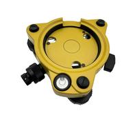 Liyuusi Yellow Tribrach with Optical Plummet for Total Stations, Tribrach Adapter Surveying Tribrach for Tripod Mounting, GPS GNSS Prism Pole Adapter for Surveying Equipment