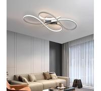 LIYYANG Modern Ceiling Lamp LED Dimmable Ceiling Lights with Remote Control Living Room Ceiling Light Creative Ceiling Lighting Dining Room Pendant Lamp for Bedroom Kitchen Lamps (Chrome L80cm)
