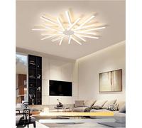 LIYYANG Modern Dimmable LED Ceiling Light Living Room Ceiling Lamp 18 Heads Creative Ceiling Lights Circular Ceiling Lighting with Remote Control for Office Coffee Shop Villa (White, Φ120cm)