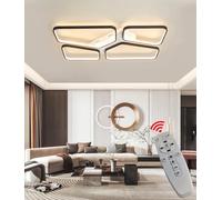 LIYYANG Modern LED Ceiling Lamp Living Room Ceiling Lights Rectangular Flush Ceiling Light Dimmable with Remote Control Light for Bedroom Office Reading Rooms Kitchen (L72*W46*H5cm)
