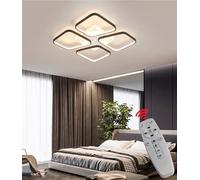 LIYYANG Modern LED Ceiling Lamp Living Room Ceiling Lights Rectangular Flush Ceiling Light Dimmable with Remote Control Light for Bedroom Office Reading Rooms Kitchen (L72*W46*H5cm)