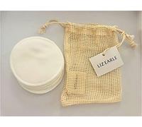 Liz Earle Reusable Cotton Pads - (4) in a drawstring bag
