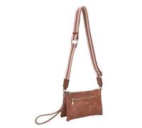 Liz Soto Chloe Small Crossbody Purses for Women - Convertible Cross Body Bag, Clutch Wallet Wrist Purse with Woven Strap, Brown, Chloe