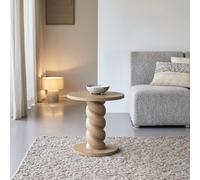 Liza - Side table in mindi wood, cream Beige