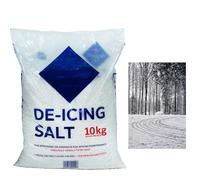 Lizaa Premium Quality 10KG Bag of White De-Icing Grit Salt for Clearing Roads, Paths, Driveways, and Garden Areas - Melts Unwanted Snow with Salt Deicer