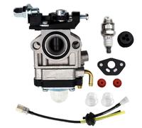 LIZAPUS Carburetor Carb Compatible with 15003-2724 Kawasaki HA026F KBL26A-AS01 KBL26A-BS01 String Trimmer Fuel Line Tune Up Kit