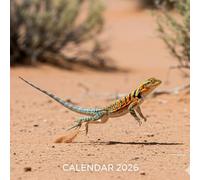 Lizard Art Calendar 2026: Colorful Nature & Wildlife Planner | 8.5 x 8.5 Inch Monthly Organizer Featuring Vibrant Reptile Photography and Jungle Vibes