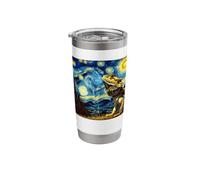 Lizard Bearded Dragon Lizard Starry Night Lizard Stainless Steel Insulated Tumbler