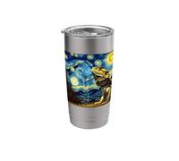 Lizard Bearded Dragon Lizard Starry Night Lizard Stainless Steel Insulated Tumbler