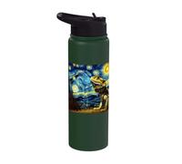 Lizard Bearded Dragon Lizard Starry Night Lizard Stainless Steel Insulated Water Bottle