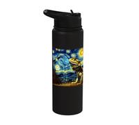 Lizard Bearded Dragon Lizard Starry Night Lizard Stainless Steel Insulated Water Bottle