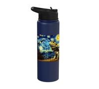 Lizard Bearded Dragon Lizard Starry Night Lizard Stainless Steel Insulated Water Bottle