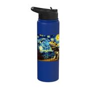 Lizard Bearded Dragon Lizard Starry Night Lizard Stainless Steel Insulated Water Bottle