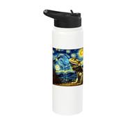 Lizard Bearded Dragon Lizard Starry Night Lizard Stainless Steel Insulated Water Bottle